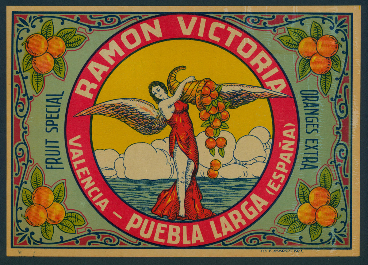 Ramon Victoria- Spanish Crate Label - Authentic Vintage Antique Print