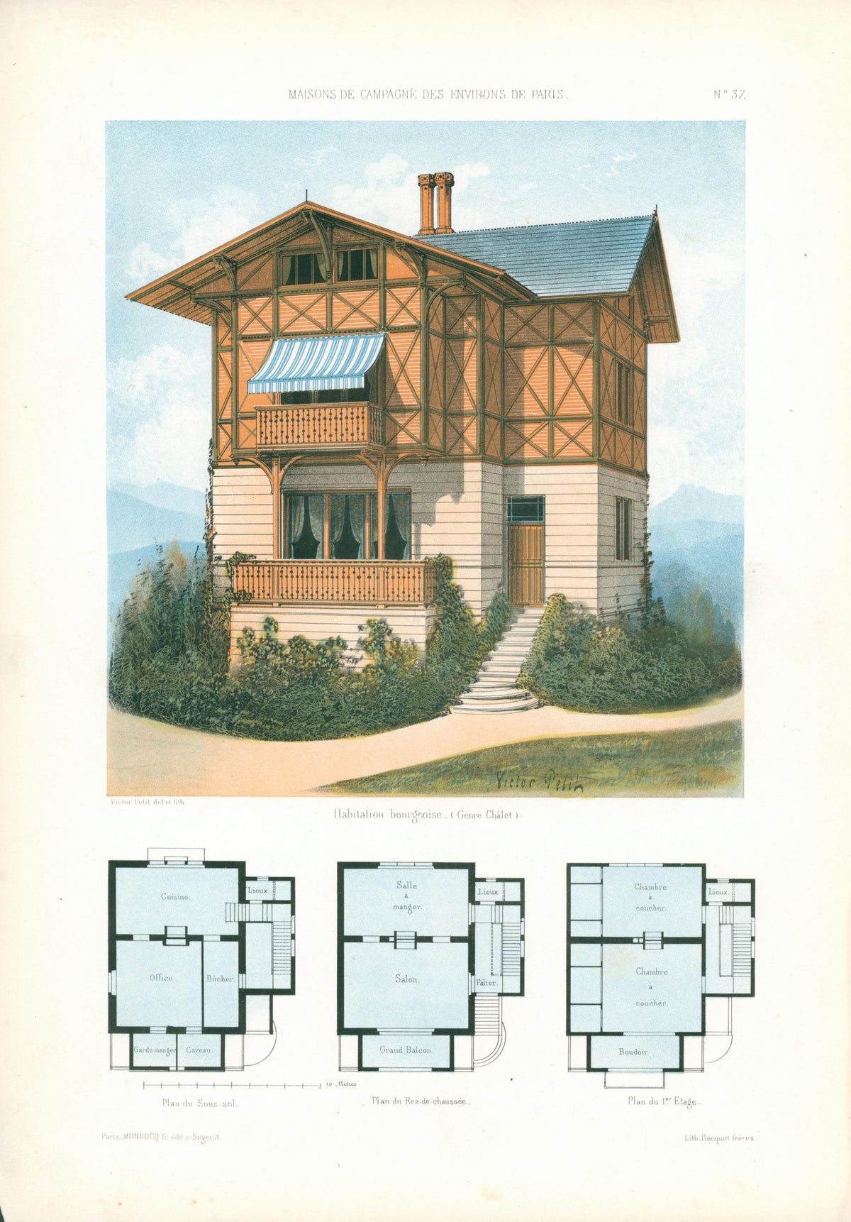 Maisons de Campagne- French Architectural Plan, NO.37