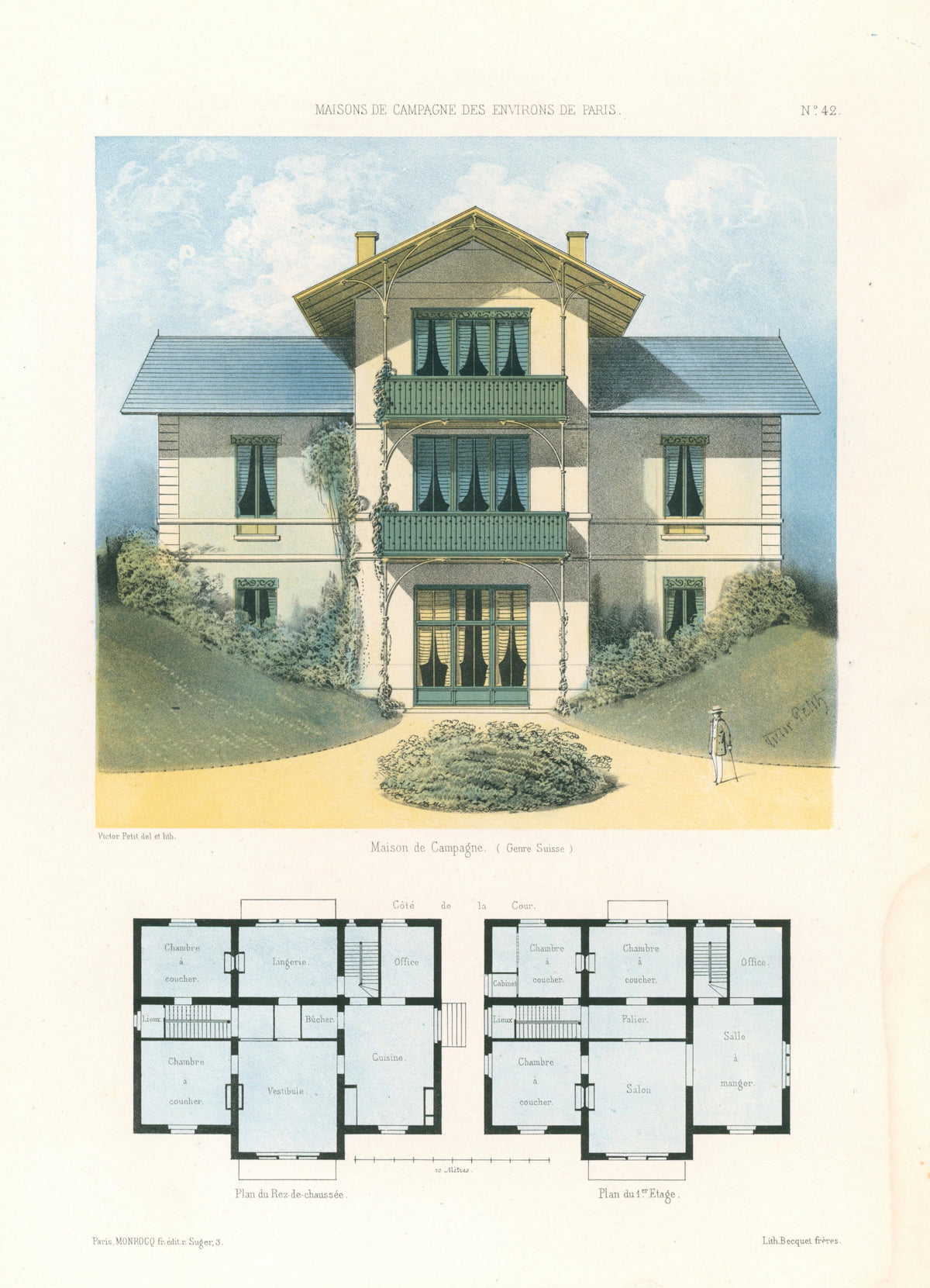 Maisons de Campagne- French Architectural Plan, NO.42