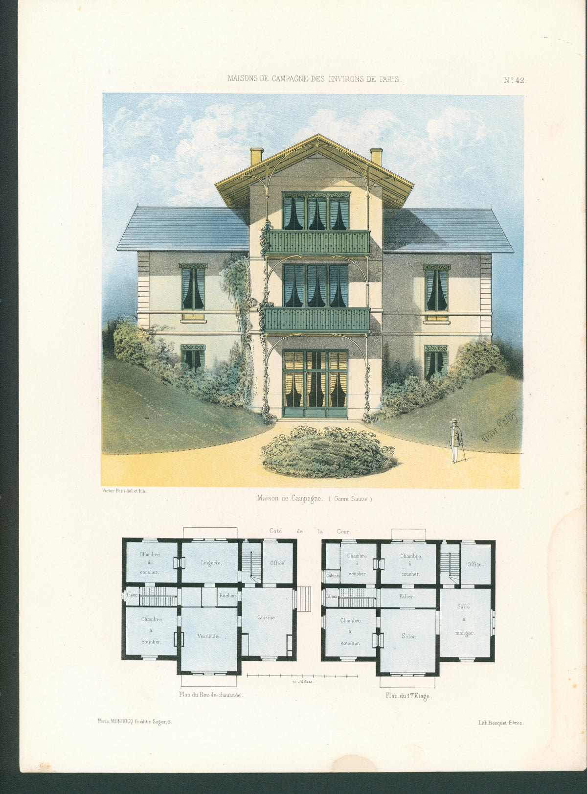 Maisons de Campagne- French Architectural Plan, NO.42