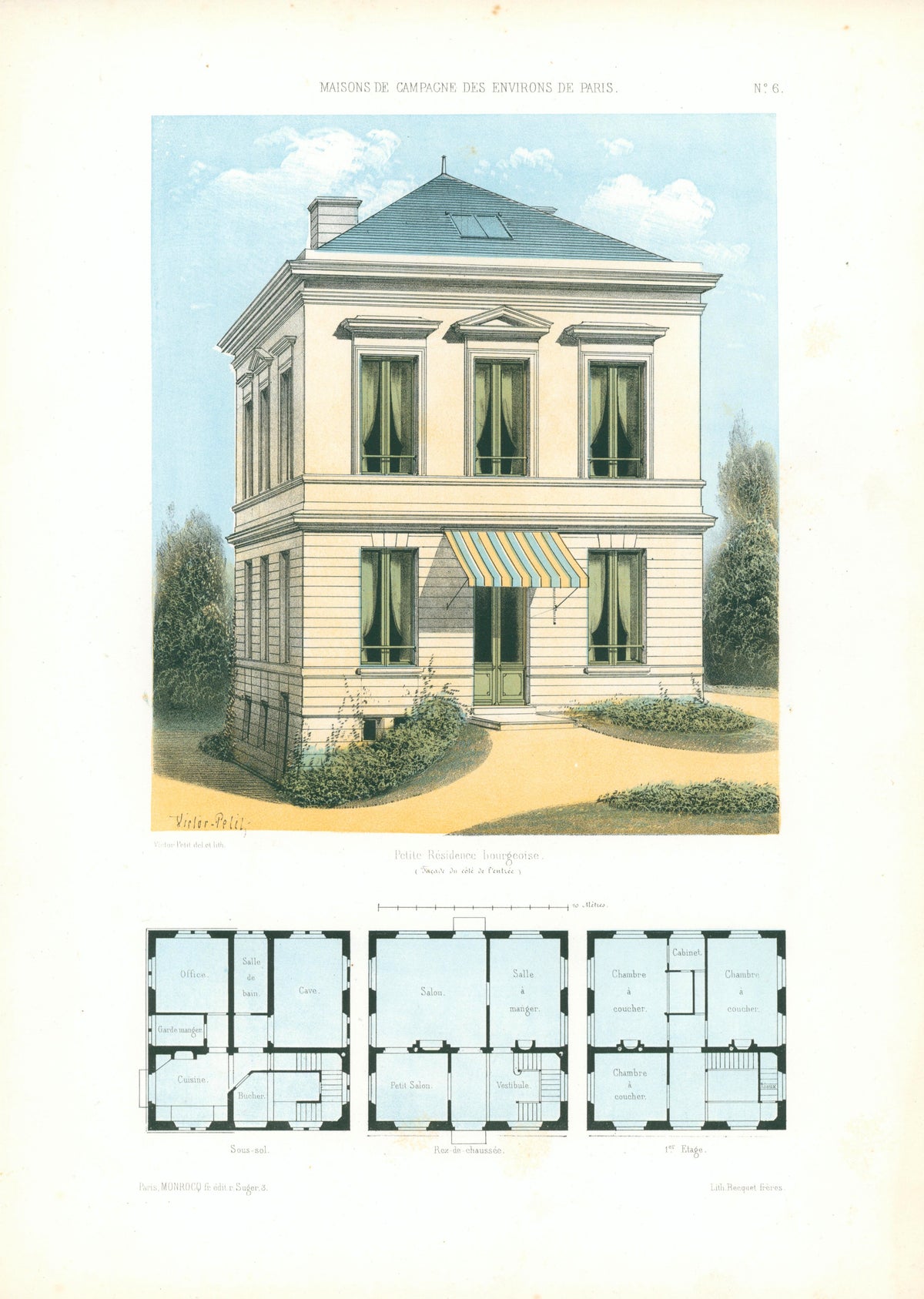 Maisons de Campagne- French Architectural Plan, NO.6