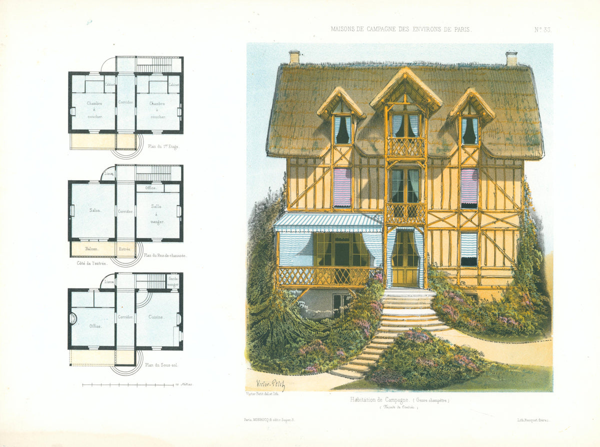 Maisons de Campagne- French Architectural Plan, NO.33