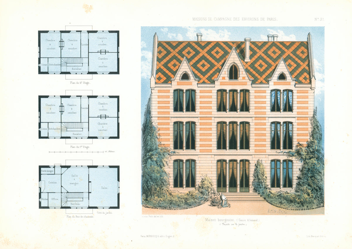 Maisons de Campagne- French Architectural Plan, NO.31