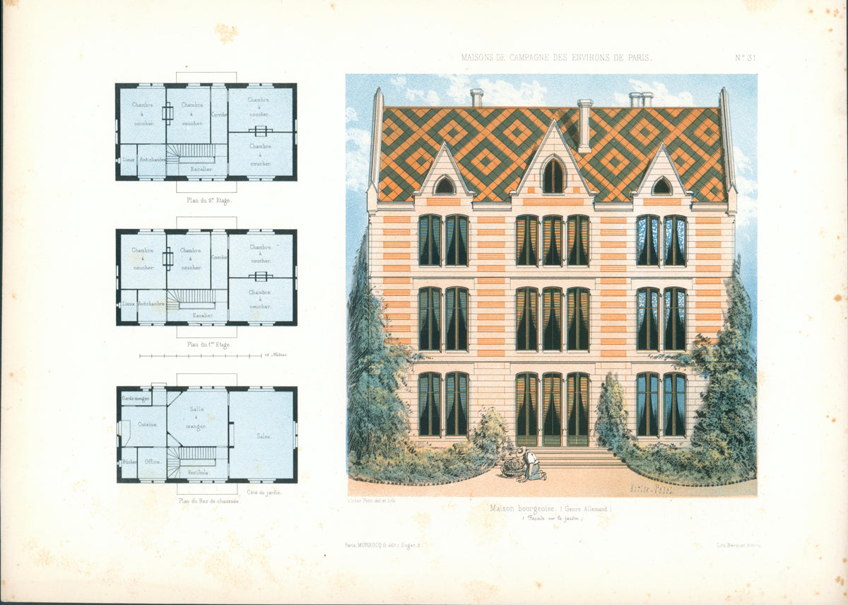 Maisons de Campagne- French Architectural Plan, NO.31