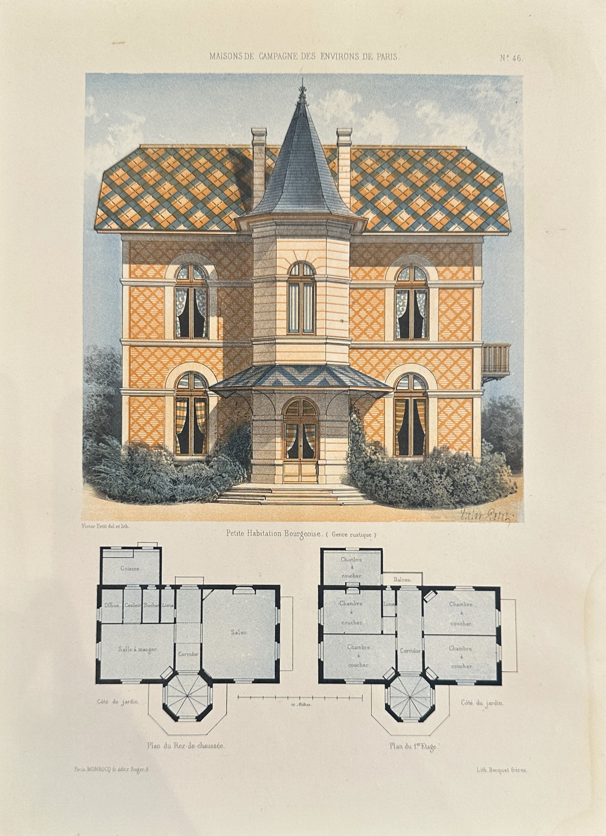 Maisons de Campagne- French Architectural Plan, NO.46