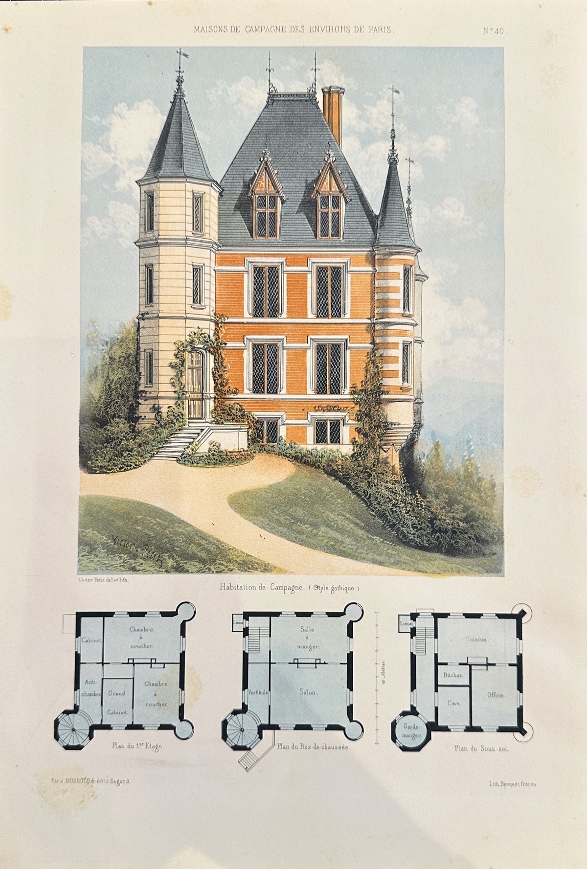 Maisons de Campagne- French Architectural Plan, NO.40