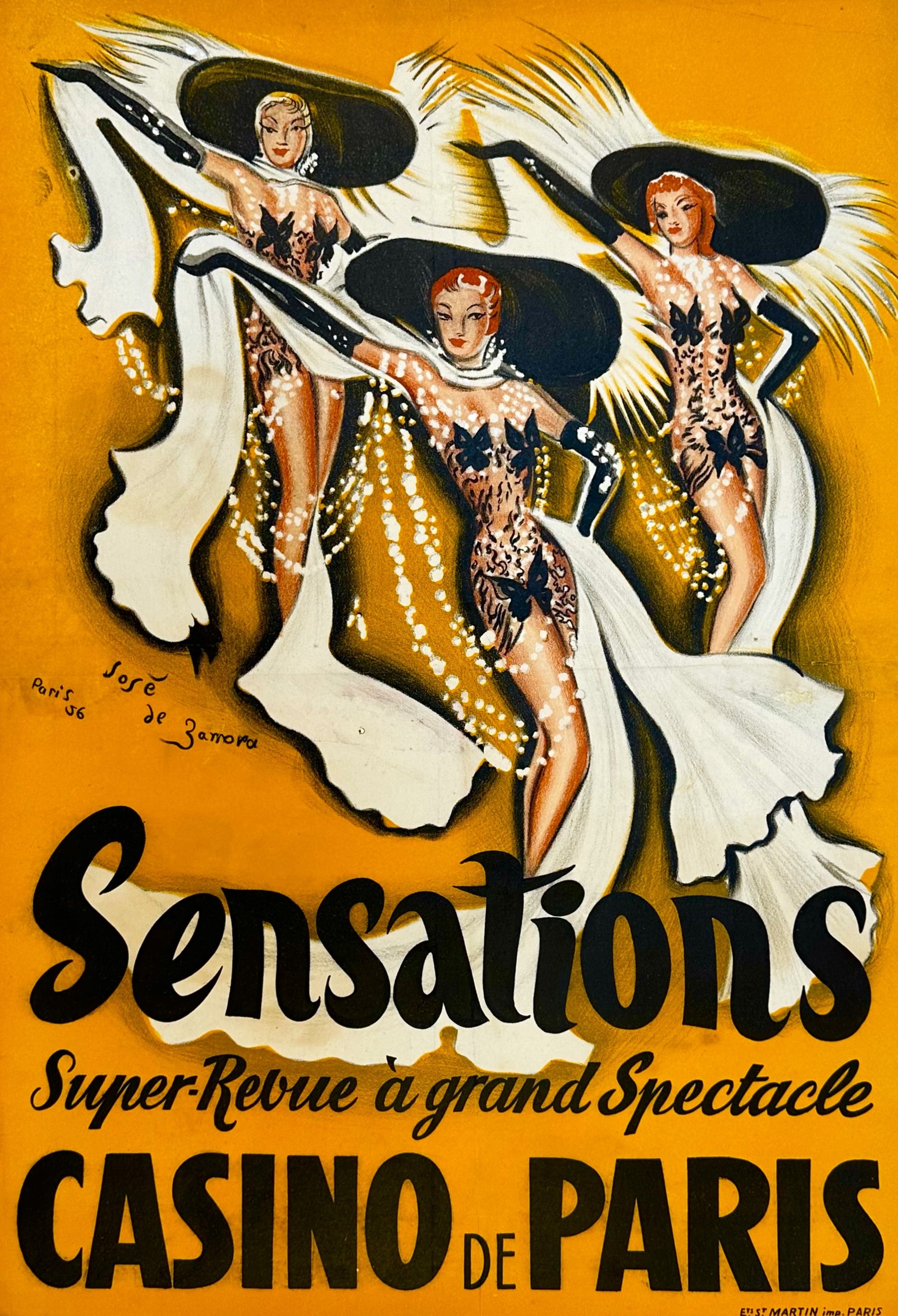 Authentic Vintage Poster | Sensations- Casino de Paris