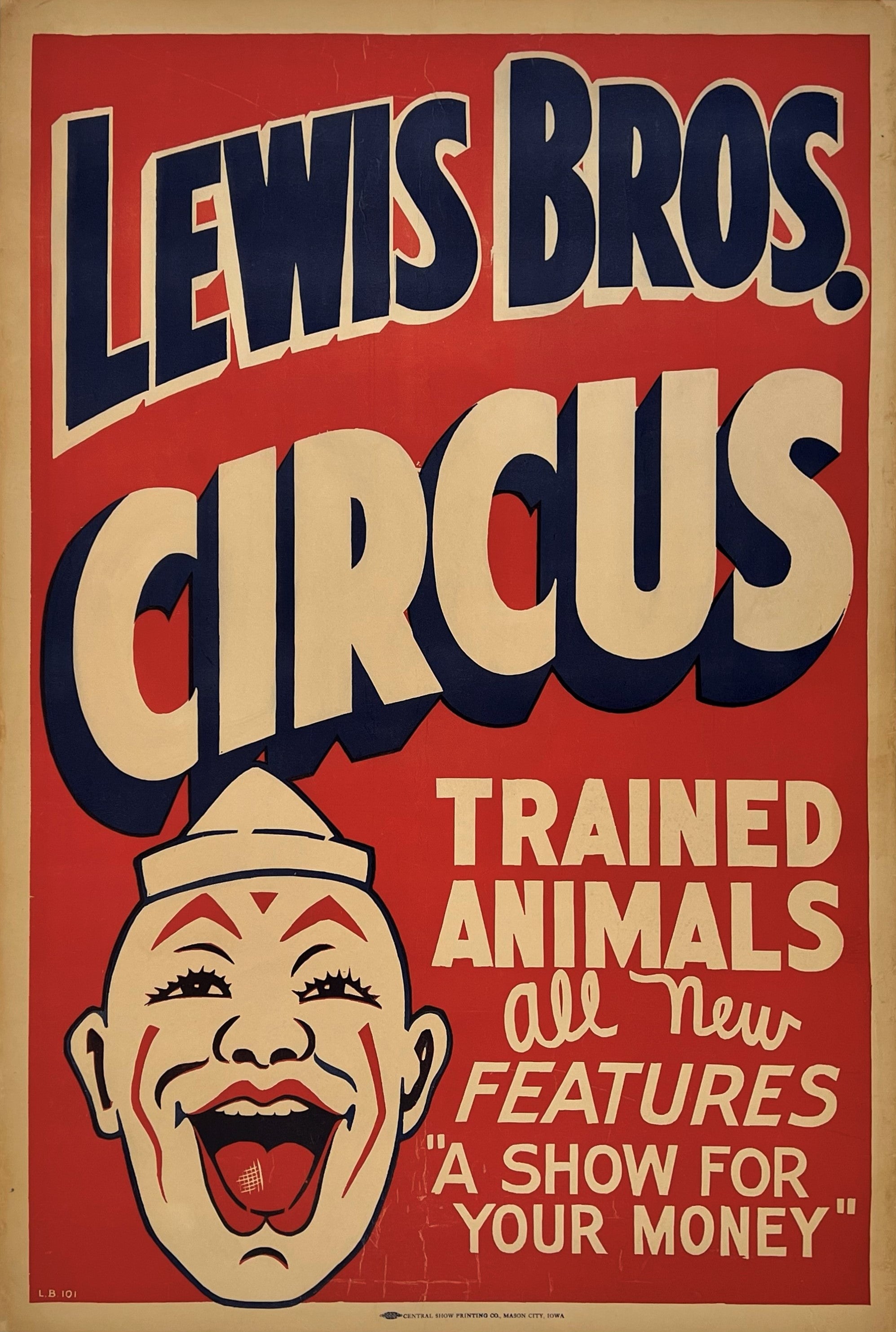 Authentic Vintage Poster | Lewis Bros. Circus