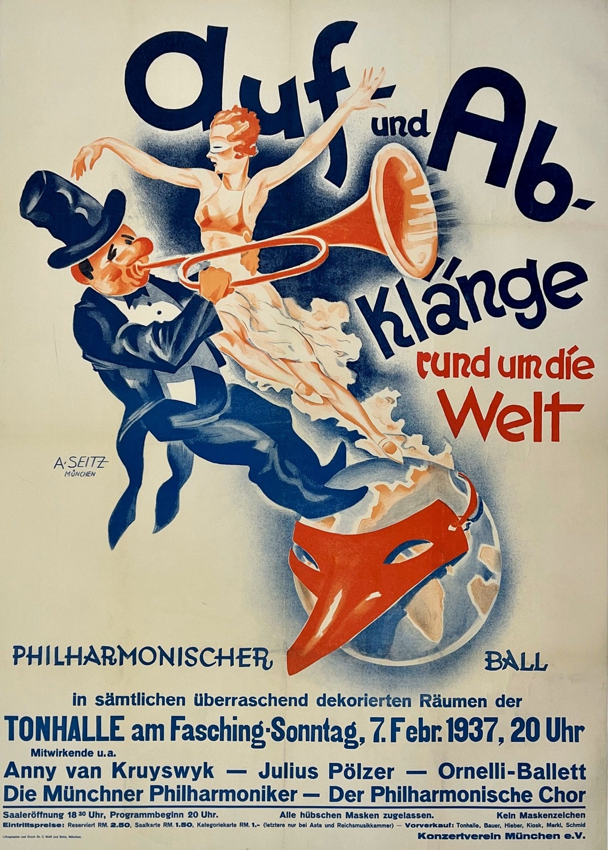 Auf-und Ab-Klänge - Authentic Vintage Poster