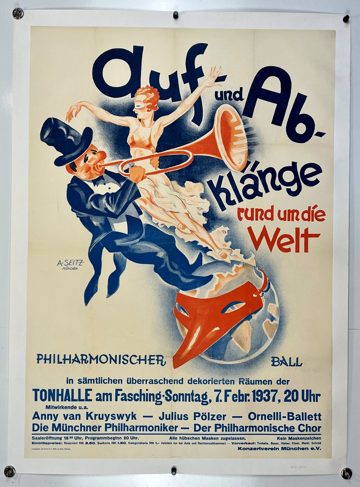 Auf-und Ab-Klänge - Authentic Vintage Poster