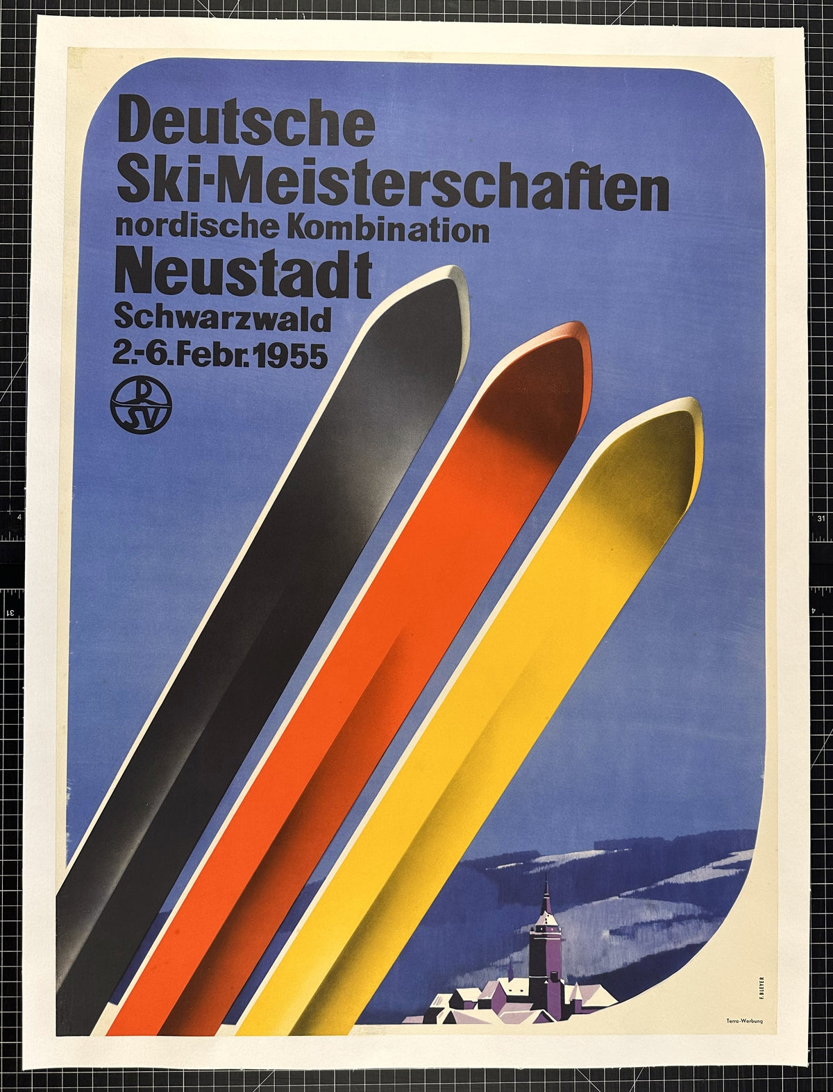 German Ski Championships - Authentic Vintage Poster