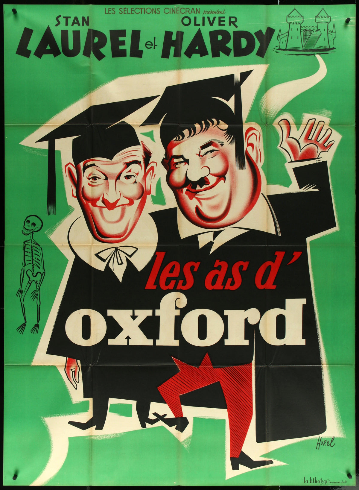 A Chump at Oxford, Laurel and Hardy - Authentic Vintage Poster