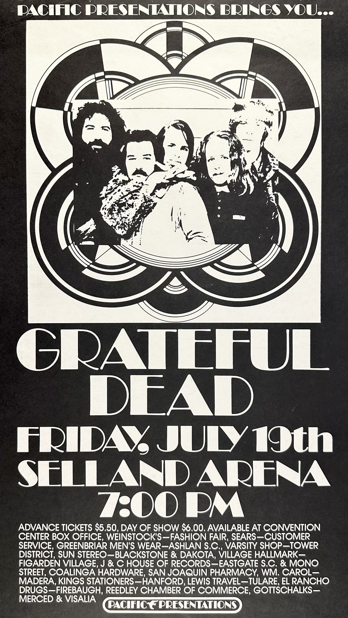 Grateful Dead- Selland Arena - Authentic Vintage Poster