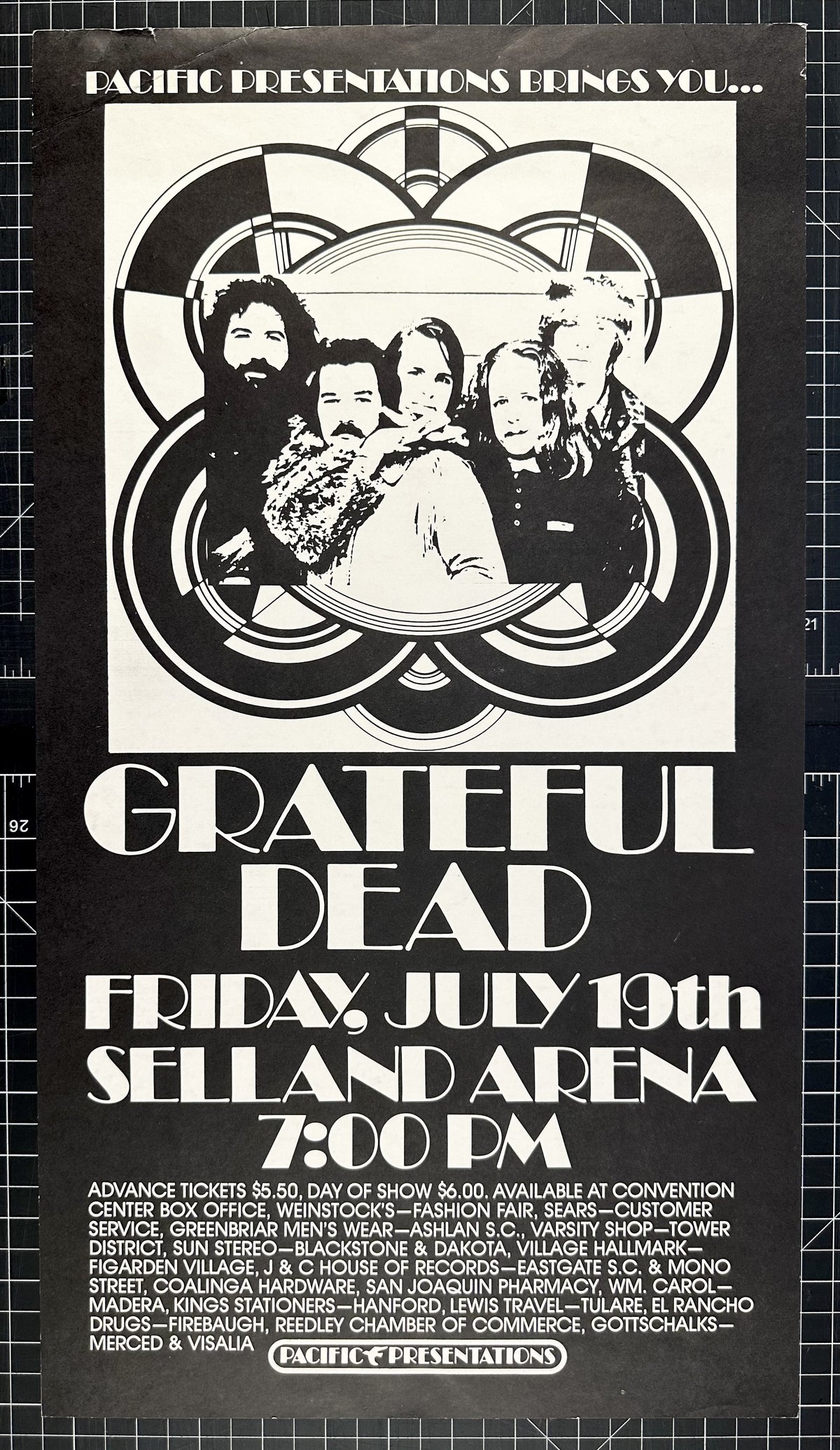 Grateful Dead- Selland Arena - Authentic Vintage Poster