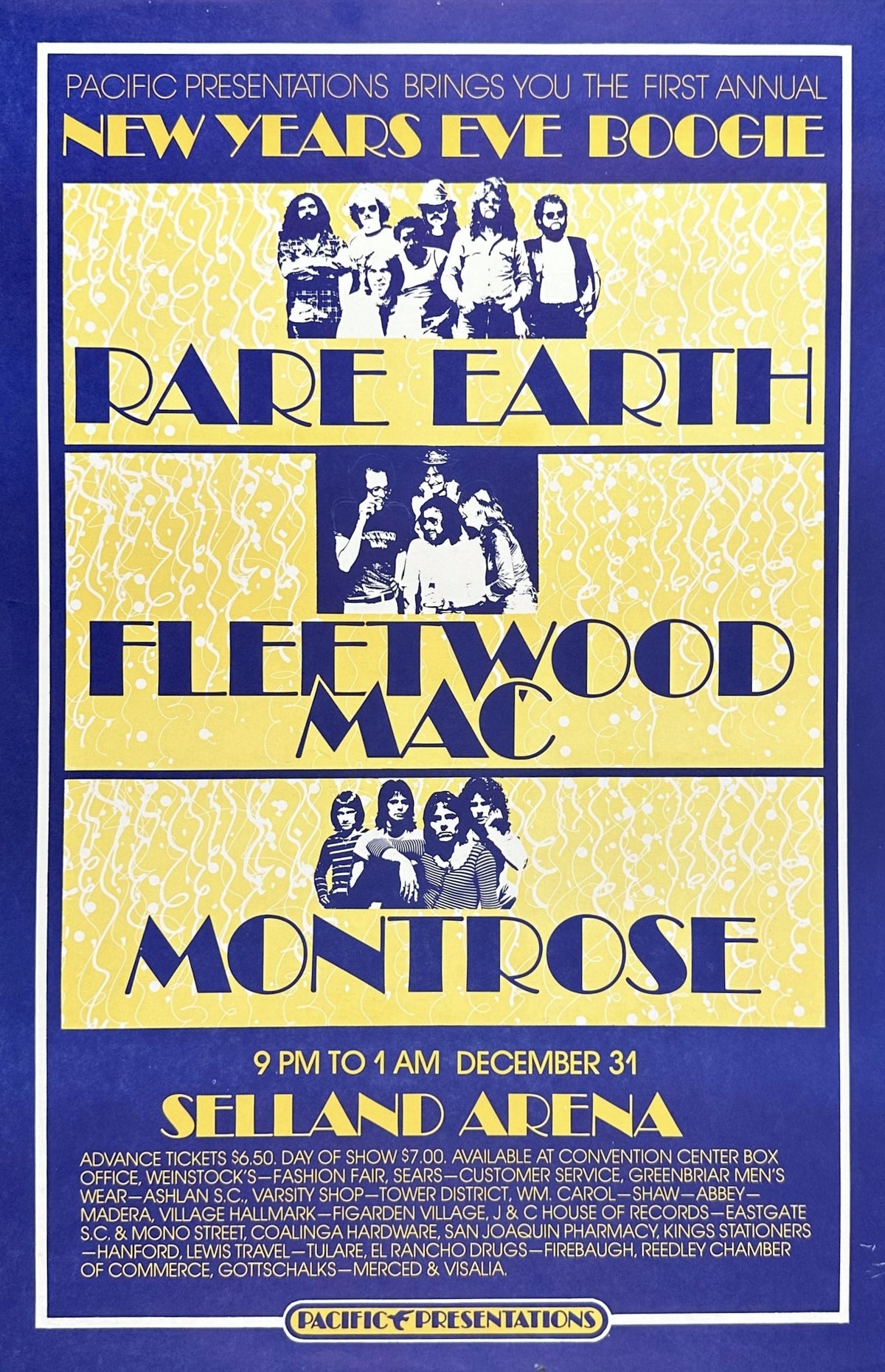 Fleetwood Mac- Selland Arena - Authentic Vintage Poster