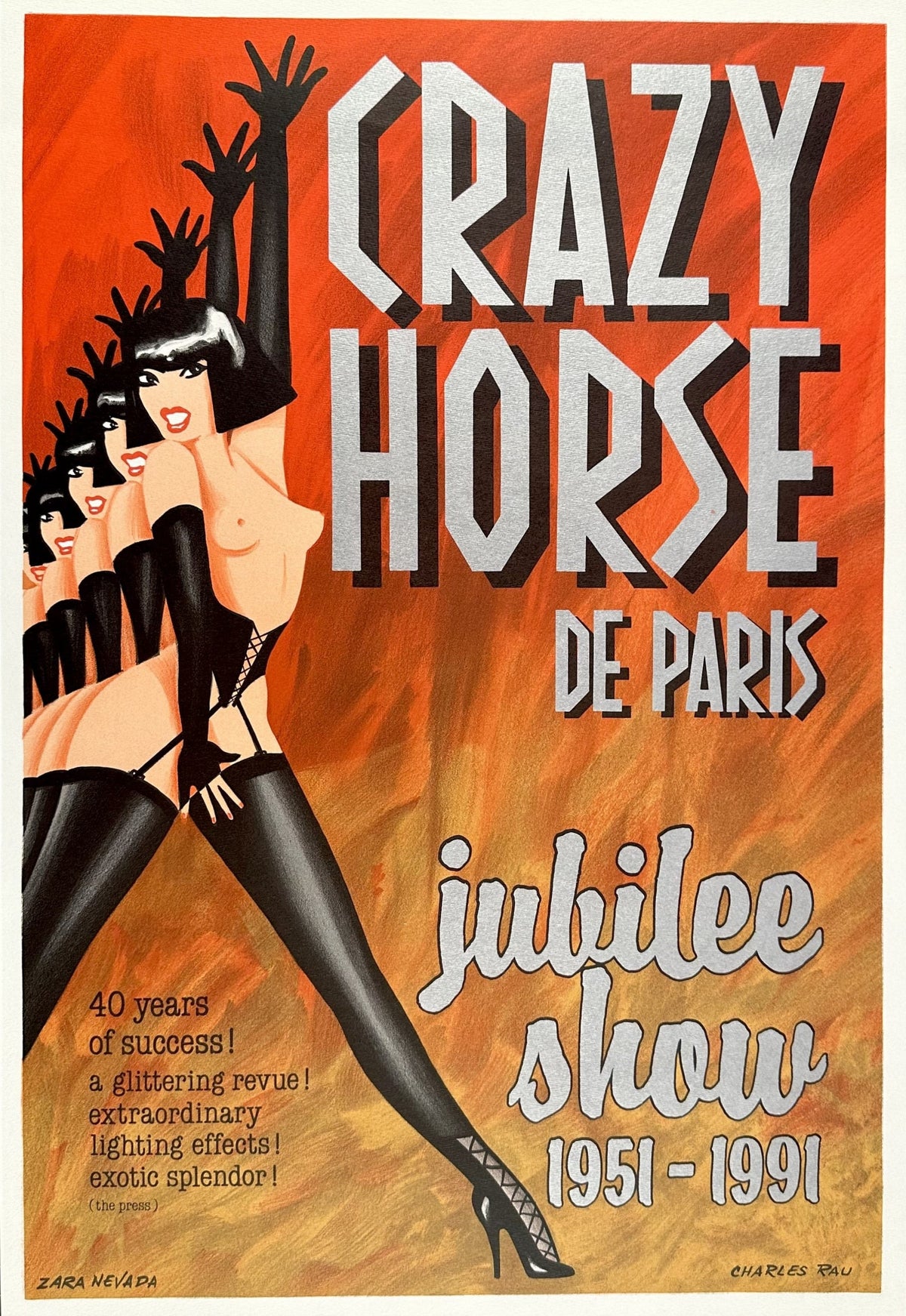 Crazy Horse de Paris - Authentic Vintage Poster