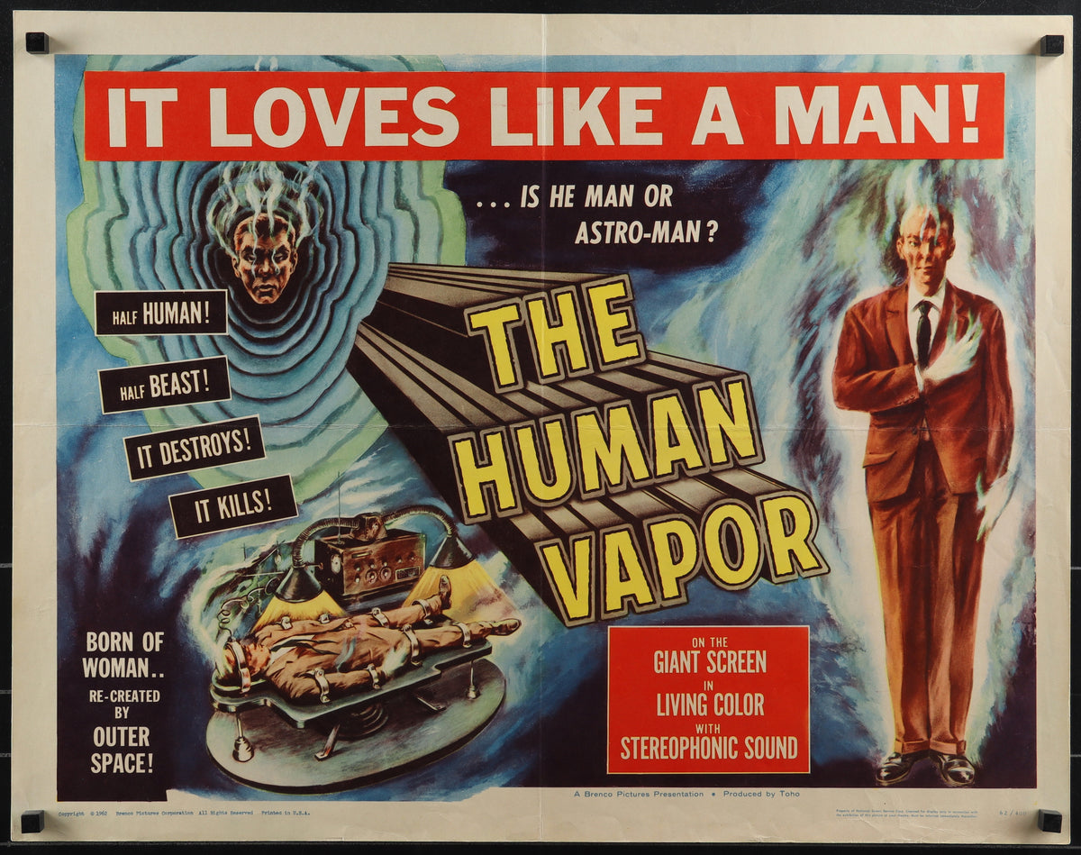 The Human Vapor - Authentic Vintage Poster