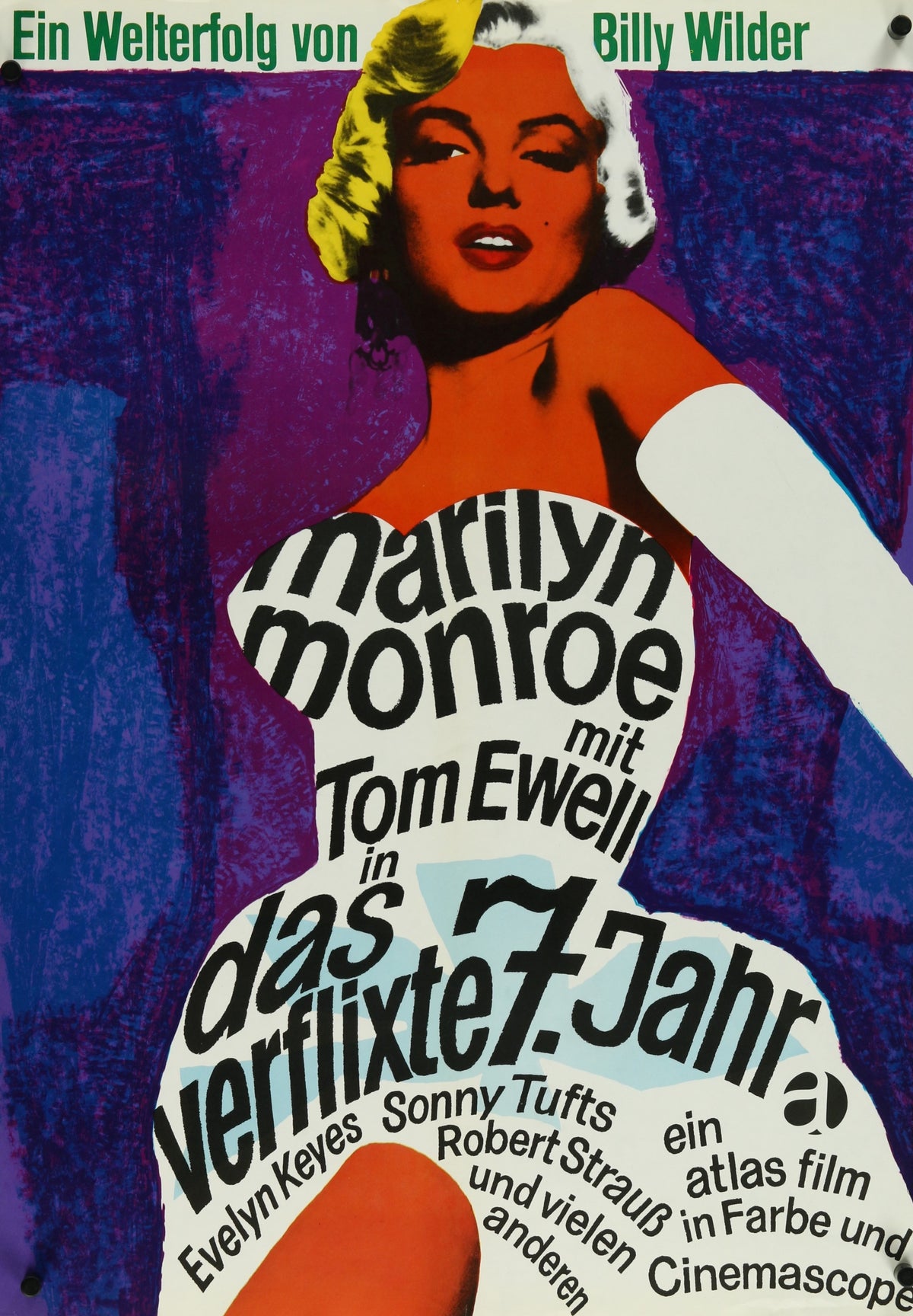 The Seven Year Itch- German Release - Authentic Vintage Poster