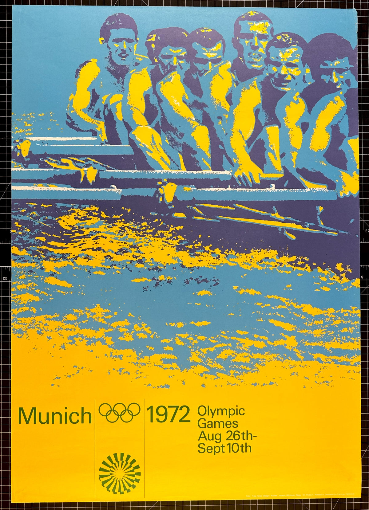 Rowing- Munich Olympics - Authentic Vintage Poster