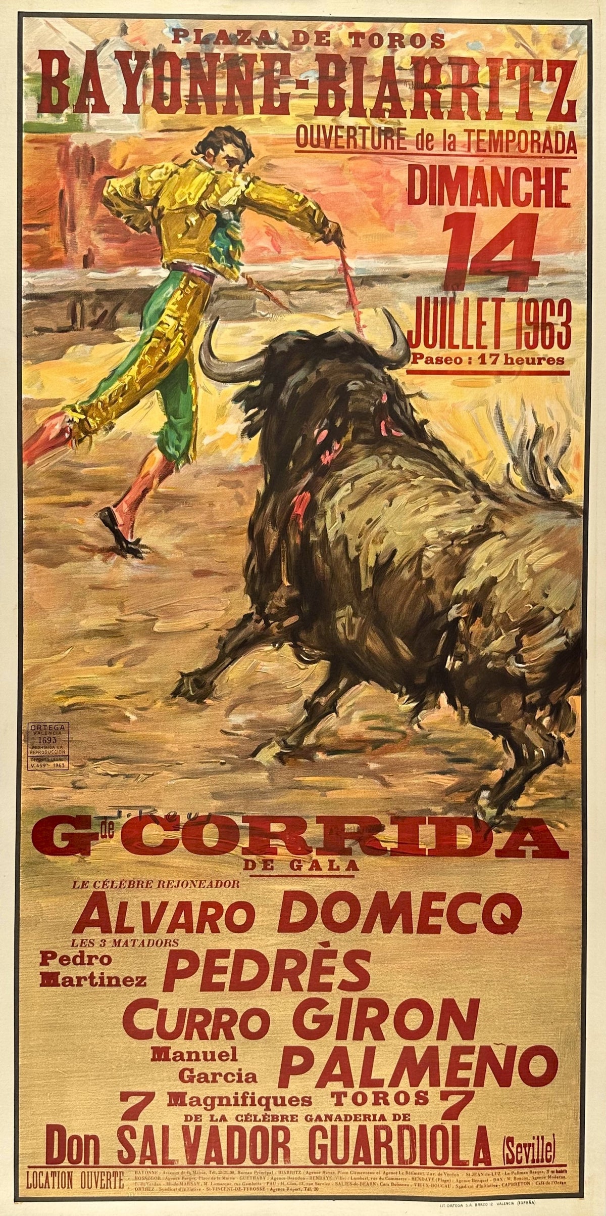 Bullfighting- Seville - Authentic Vintage Poster