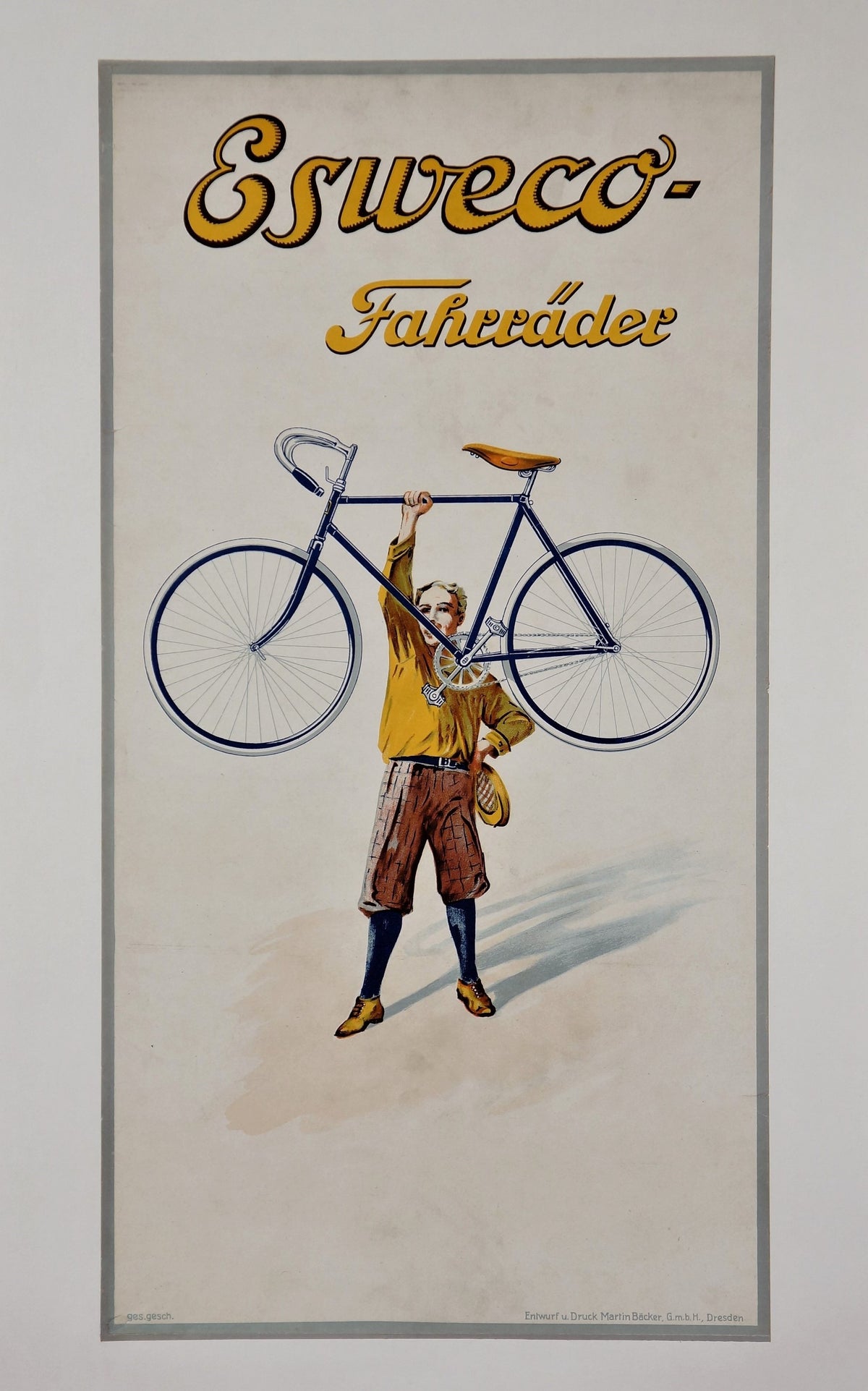 Esweco, German Bicycle Poster - Authentic Vintage Poster