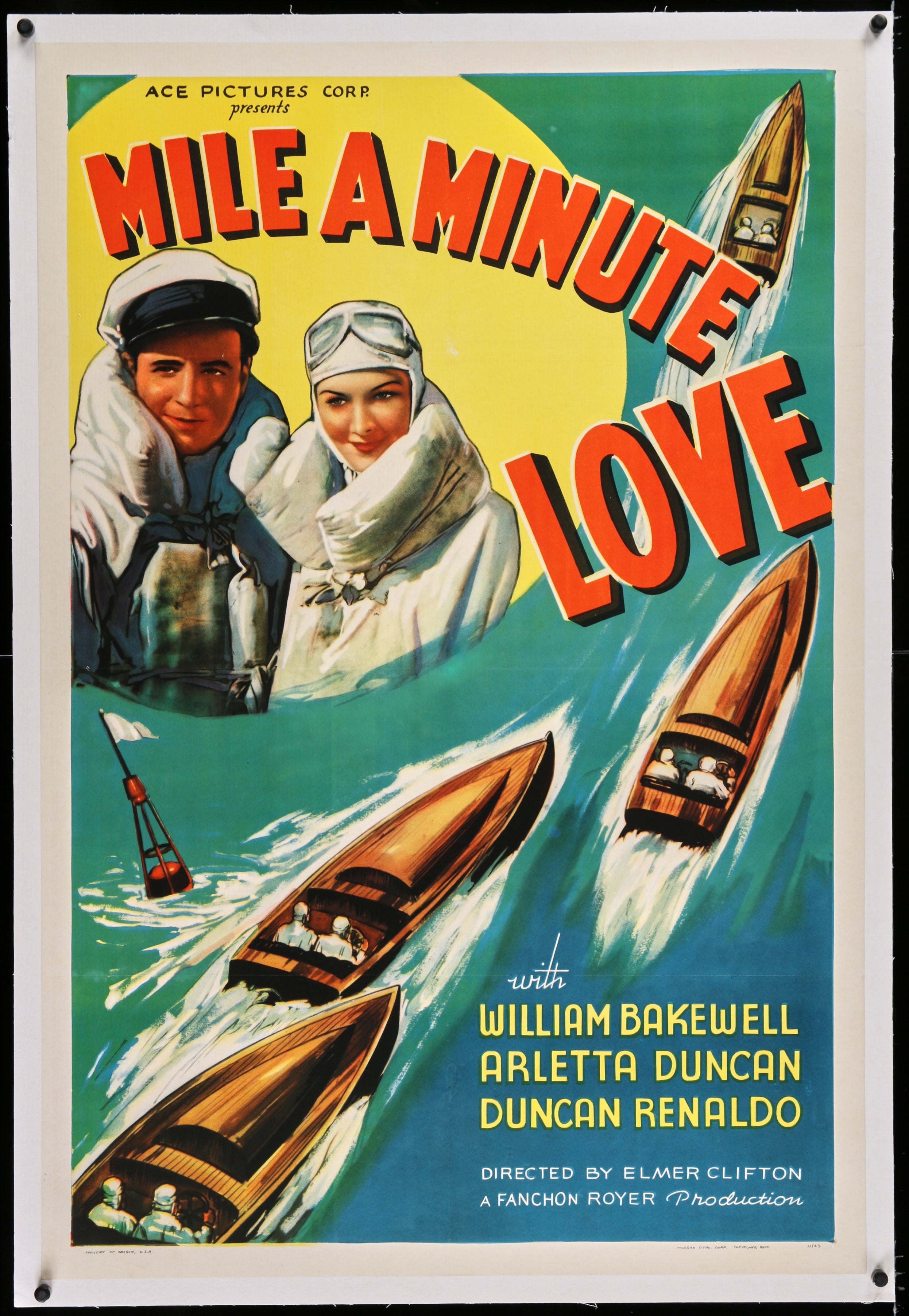 Authentic Vintage Poster Mile a Minute Love