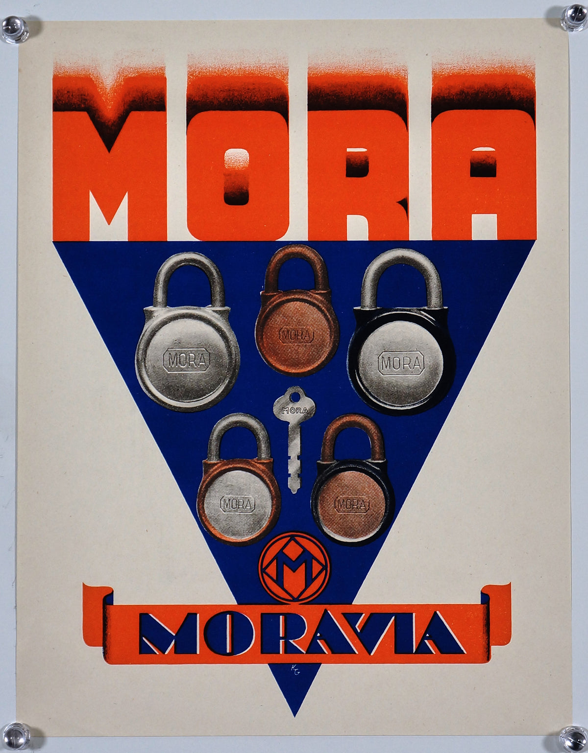 Mora Moravia- Locks - Authentic Vintage Poster