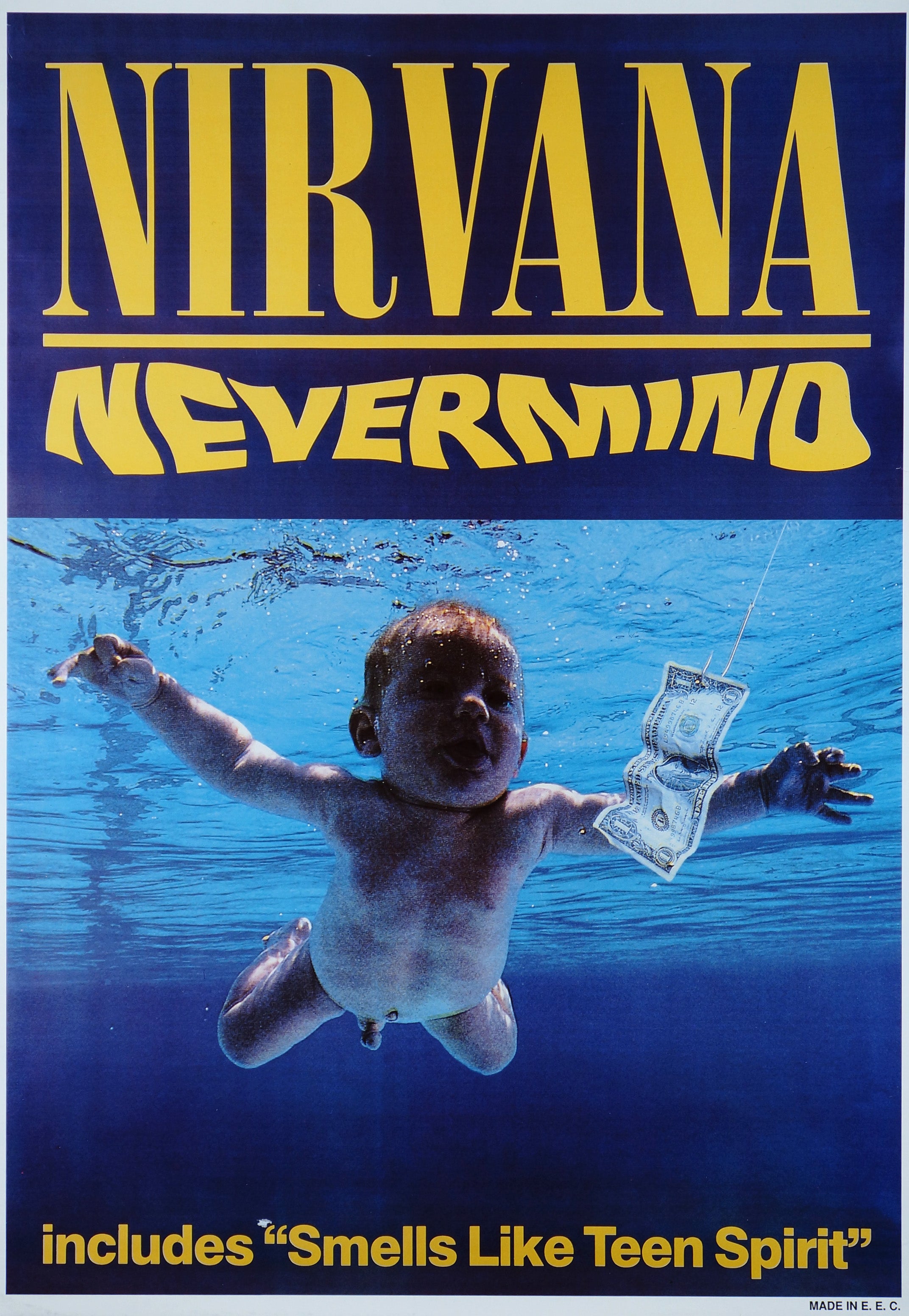 誠実 NIRVANA “NEVER MIND”VINTAGE POSTER ポスター - k9doodiepatrol.com