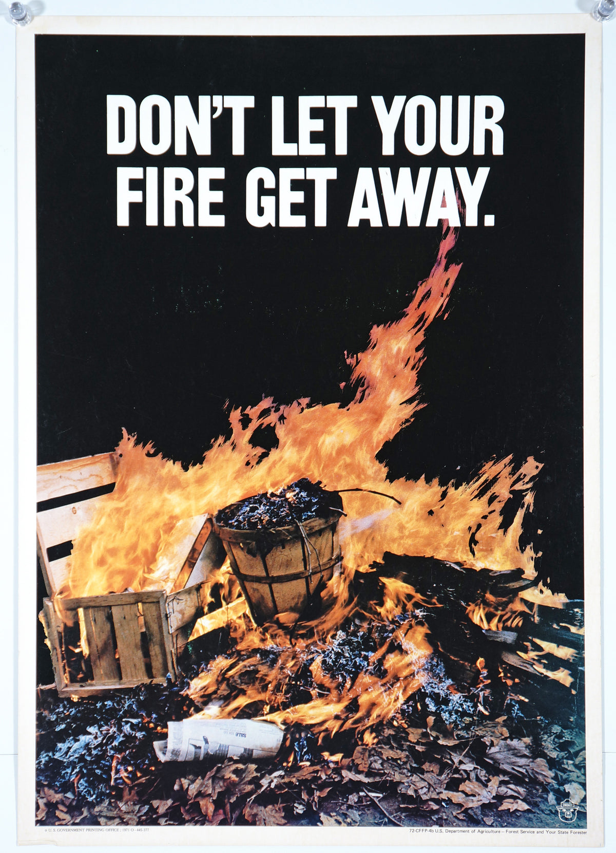 Don&#39;t Let Your Fire Get Away - Authentic Vintage Poster